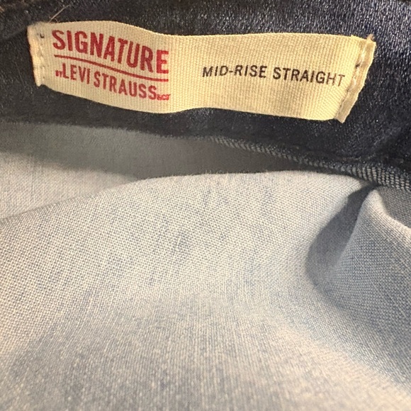 Signature by Levi Strauss Blue Straight Leg Jeans - Picture 9 of 12
